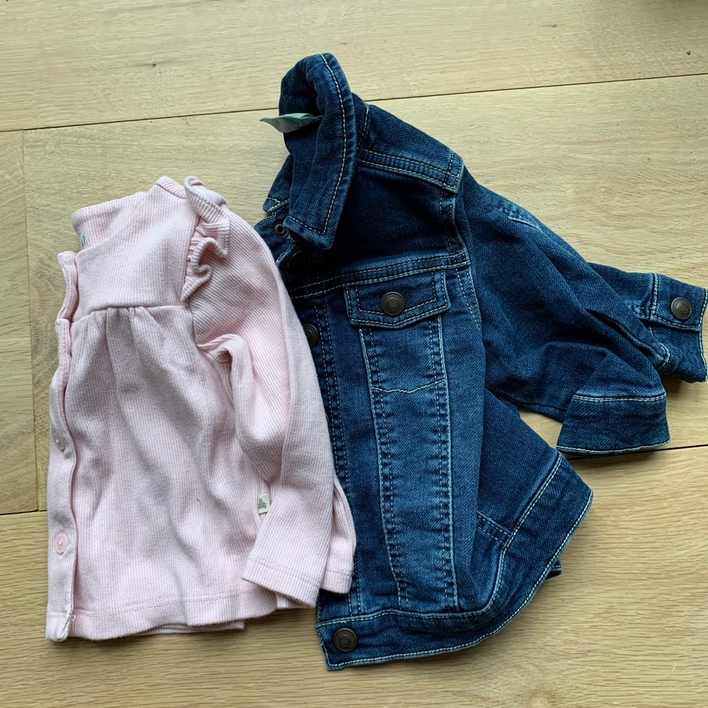Gap baby top and jean jacket